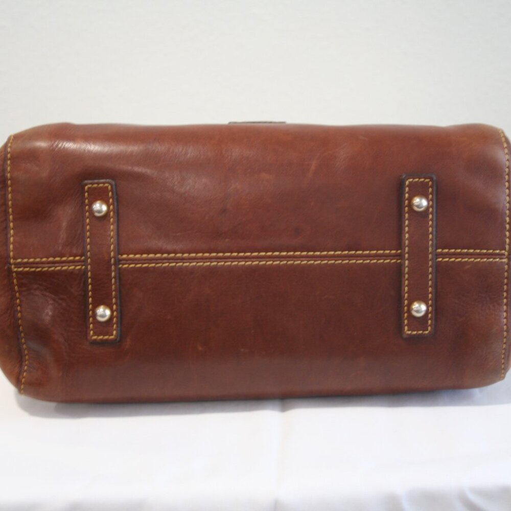 Dooney & Bourke Brown Florentine Vacchetta Leather shoulder Bag - Picture 7 of 11